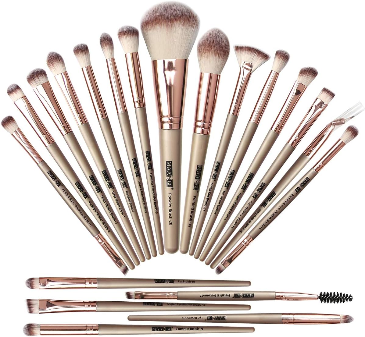 Makeup brushes set