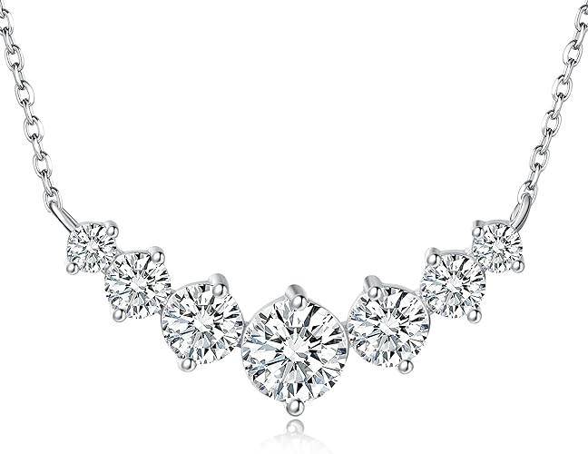 2.8 carat Moissanite Choker Necklace Elegant 925 Silver